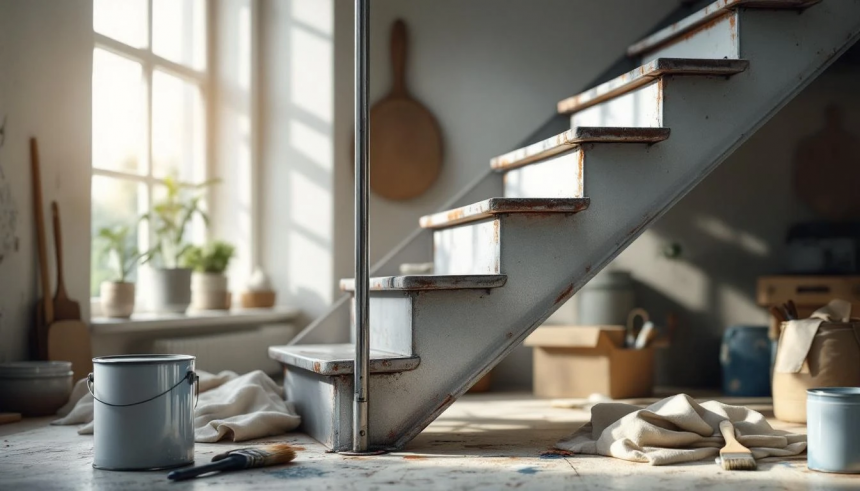 Tutoriel comment peindre un escalier en métal ?