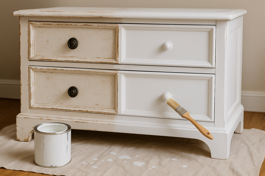 Repeindre un meuble blanc vieilli : le guide complet pour lui redonner une seconde vie