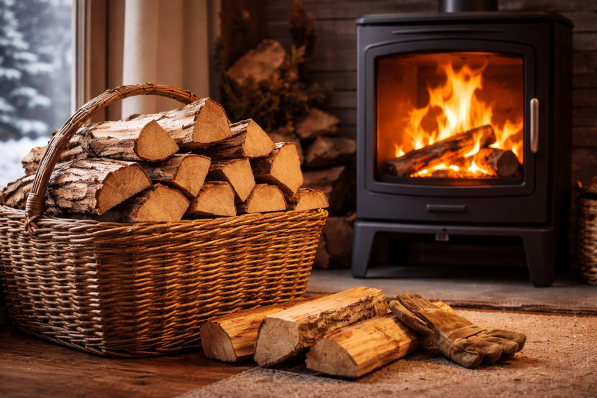 bois-de-chauffage-panier-poele-allume-hiver Comment bien choisir son bois de chauffage pour un hiver performant